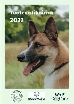 Esite, tuotevalikoima 2023, Buddy Pet Foods ja WAP Dog Care